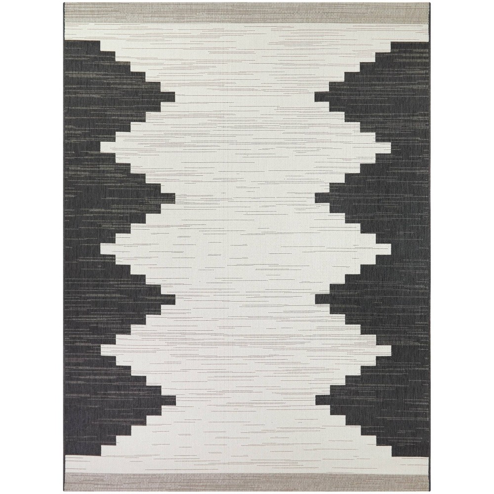 Photos - Area Rug 9'2"x12' Mod Desert Outdoor Rug Neutral - Threshold™: Woven Polypropylene, Indoor/Outdoor Use