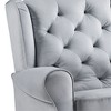 Fabric Glider Chair with Swivel, Comfortable Foam-Filled Accent Chair - 3 of 4