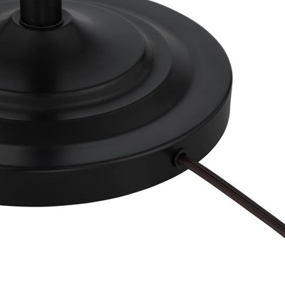 Carter 3-Piece Lamp Set with Black Metal Frame and Cream Fabric Shade