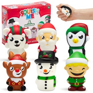 Joyfy 6-Pack Christmas Squishy Toys – Jumbo Slow-Rise Stress Relief Characters (3.6”-5”) - 1 of 4