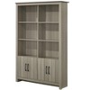 ORRD 47" Gray Oak Bookcase with 4 Cabinet Doors & 6 Open Shelves, Storage Cabinet with Contrast Top & Tip-Over Restraint - 2 of 4