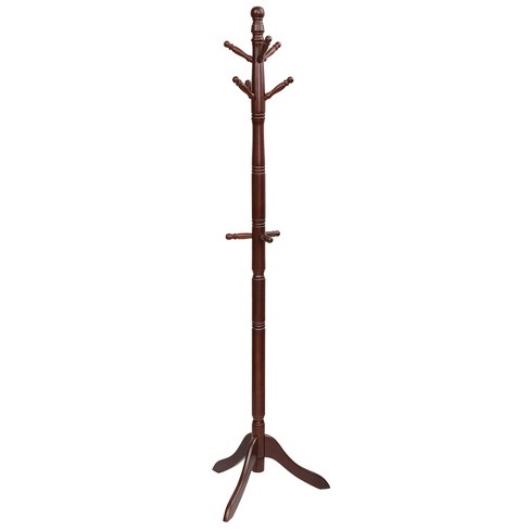 Rebrilliant Fegley Solid Wood Freestanding 10 - Hook Coat Stand & Reviews