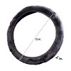 Zone Tech Non-Slip Car Decoration Steering Wheel Handbrake Gear Shift Plush Cover – Auto Comfortable Thermal Steering Wheel Cover (Gray) - 2 of 4