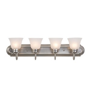 Yosemite Home Decor 4994-4SN Series Four Light Vanity, 35-Inch, Satin Nickel, 52 Piece - 1 of 4