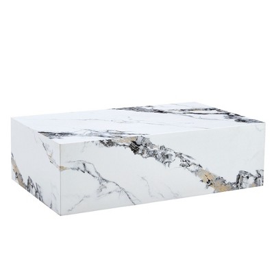 NicBex Rectangle Coffee Table with Wood Texture/Marble Pattern,Center Table for Living Room,Bedroom