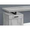 Vynxaria Computer Desk, Home Office, Laptop, Left, Right Set-up, Storage Drawers, 48"l, Work, Grey Laminate, Black Metal, Modern - 2 of 4