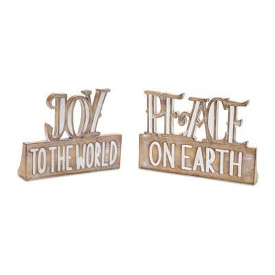 Joy and Peace Sign (Set of 2)