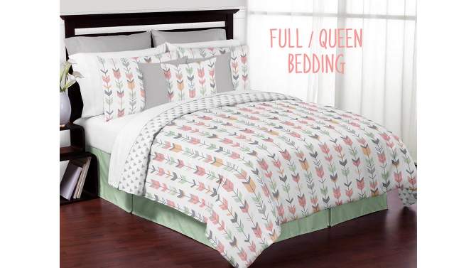 4pc Mod Arrow Twin Kids&#39; Comforter Bedding Set Coral and Mint - Sweet Jojo Designs, 2 of 6, play video