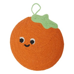 Unique Bargains Cat Scratch Pad with Fruit Pattern for Indoor Outdoor Orange - 1 of 4