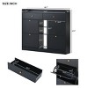 50.7" Narrow Shoe Storage Cabinet with Flip Drawers and 2 Shelves, Modern Entryway Organizer for 19 Pairs-3irtyhousy - 4 of 4