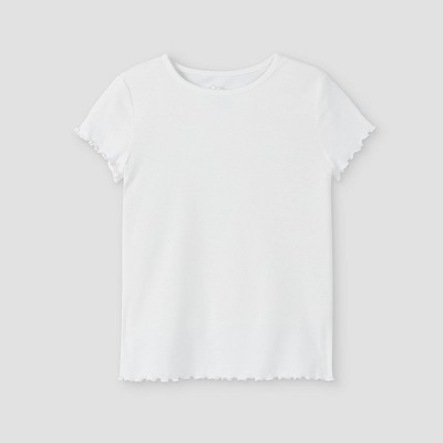 Girls' Short Sleeve T-shirt - Art Class™ White L : Target