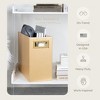 Blu Monaco Magazine Basket: Vegan Leather Magazine Holder with Gold Metal Handles - 3 of 4