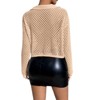 Women's Shrug Sweaters Tie Front Long Sleeve Rib Knit Bolero Open Front Cropped Cardigan - 2 of 2