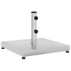 vidaXL Parasol Base - 61.7 lb Square Umbrella Stand for Ø1.3/1.5"/1.9" Poles, Stainless Steel & Concrete, Silver Color - 2 of 4