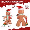 Syemin Inflatable Holiday Decorations 7.9 FT Christmas Inflatable Decoration, Inflatable Gingerbread Man Outdoor Decoration, Brown, 55.1"*31.5"*94.5" - 2 of 4