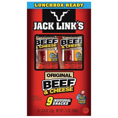 Jack Link's Original Beef & Cheese Individual Snacks - 7.2oz/9ct