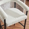 PAGED Modern Elegant Bar Stools Upholstered Counter Stools Boucle Fabric Island Chairs with Metal Frame & Armrests for Home Pub, Set of 2 - 4 of 4