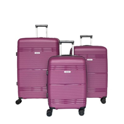 IZOD Legna Polycarbonate Hard shell Expandable Lightweight 360 Dual Spinning Wheels with Combo Lock 3-Piece Luggage Set