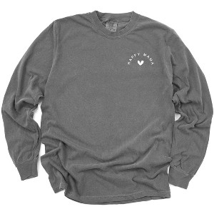 Simply Sage Market Happy Mama Heart Mini Garment Dyed Long Sleeve - 1 of 4