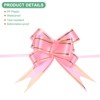 Unique Bargains Plastic Durable Glossy Appearance Waterproof Gift Wrap Satin Pull Bows 100 Count - 2 of 4