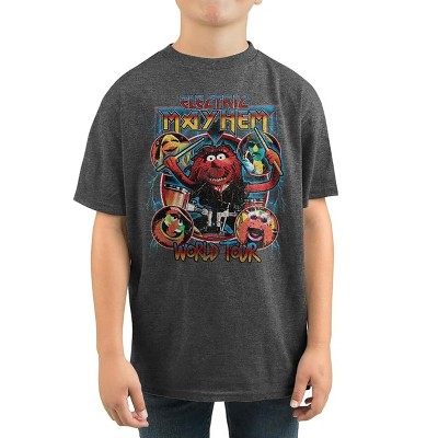 Seven Times Six The Muppets Boys' Dr. Teeth and the Electric Mayhem World Tour T-Shirt Grey