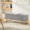 Bernardo Modern Tufted Storage Bench with Metal Legs|ART OF LIVING DESIGNS - 2 of 4