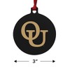 Oakland University Secondary Logo Aluminum Holiday Christmas Tree Ornament - 3 of 4