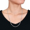EVERLY JEWELRY | Sterling Silver 2.5mm Rope and 5mm Bead Necklace, 18 inc + 2 inc - 3 of 4