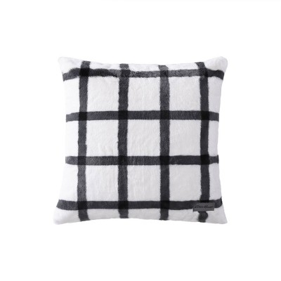 Gray and White Faux Fur Reversible Throw Blanket Set