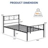 Nasitip Twin Platform Bed Frame,Heavy Duty Bed Frame with Headboard and Footboard, No Box Spring Needed - 3 of 4