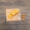 Slickblue Rubberwood Cheese Set with Cutting Board, Knife, Fork & Spade – Perfect for Cheese Lovers - 3 of 3