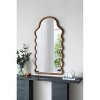 Vynxaria 30"x55" Arched Full-Length Wall Mirror - Elegant Wood Frame Dressing Mirror - 3 of 4