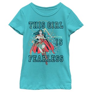 Girl's Wonder Woman This Girl is Fearless T-Shirt - 1 of 4