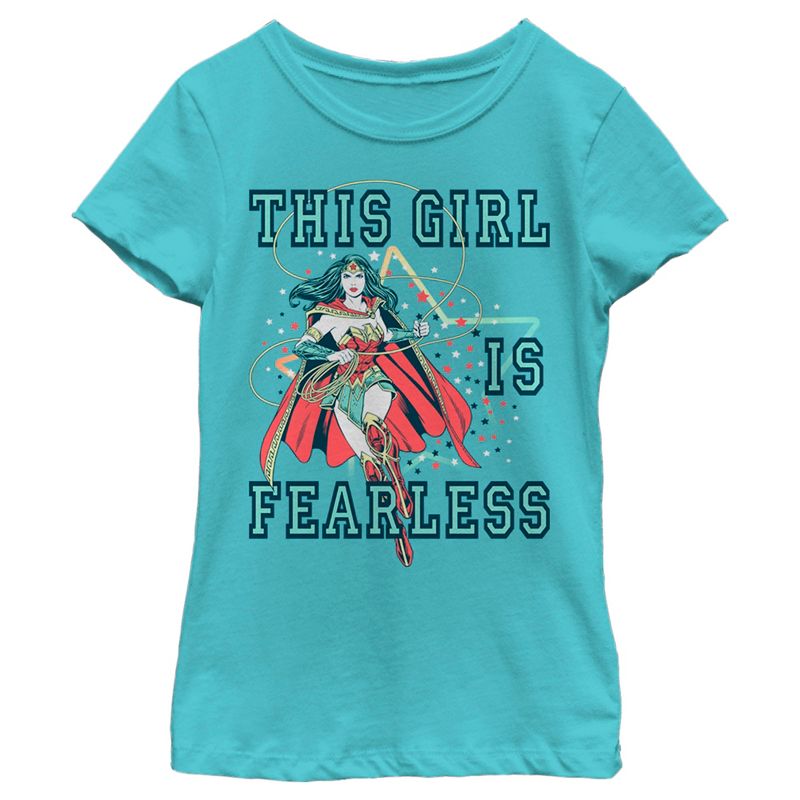 Girl's Wonder Woman This Girl is Fearless T-Shirt, 1 of 5