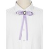 INSPIRE CHIC Women's Pre-Tied Long Ribbon Bowknot Faux Pearl Brooch Pin Tie - 4 of 4