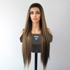 Jessie's Wig 30 Inch Straight Wig Synthetic Hair 13x3.5 Lace Wigs Brown Color With Honey Blonde Highlights 1 Pc/Pack - 3 of 4