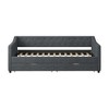 Kumasinova Twin/Full Size Daybed with 2 Storage Drawers,Fabric Upholstered Sofa Bed with Button Tufted Back & Piped Arms for Living Room,Bedroom - 4 of 4