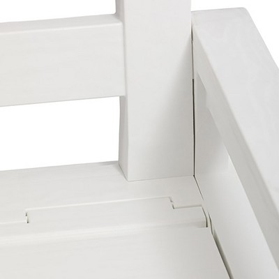 White Resin Outdoor Storage Bench with Lockable Lid