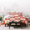 Deny Designs King Galaxy Eyes Star Check Festive Duvet Cover and Pillow Sham Cream - 3 of 4