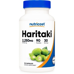 Nutricost Haritaki (2250mg) 90 Vegan Capsules - GMO-Free, Gluten-Free, 30 Servings - 1 of 4
