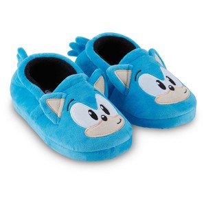Boys Sonic the Hedgehog Slippers - Sonic Cozy Comfort Slip on Aline Slippers - Sonic, Tails, Knuckles and Shadow Slippers - 1 of 4