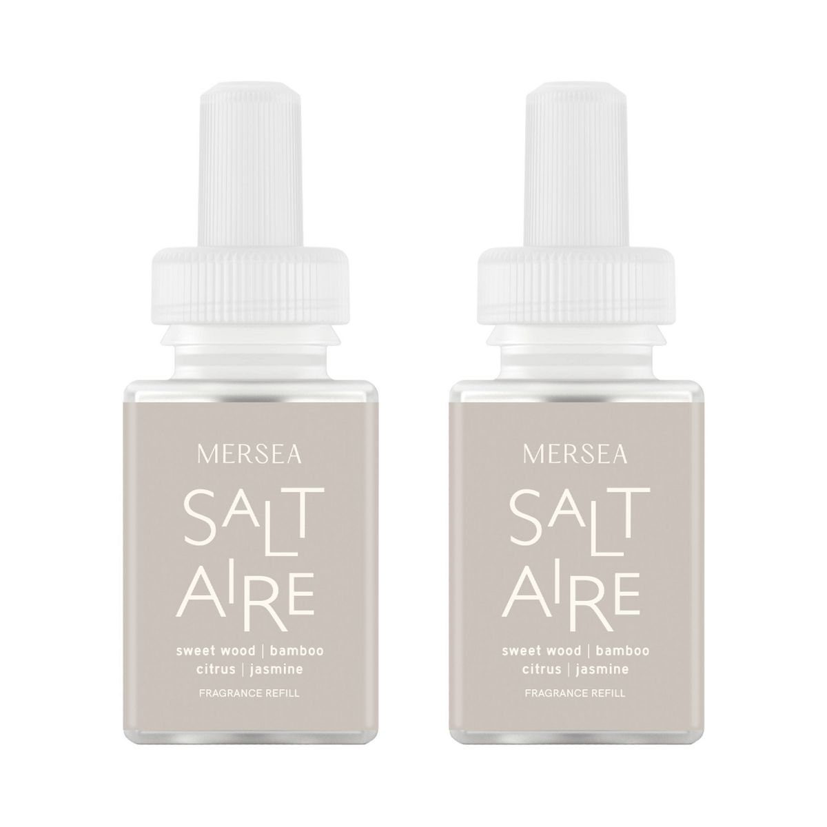 Pura Mersea 2pk Saltaire Smart Vial Fragrance Refills: Jasmine & Citrus Scented Essential Oil Duo for Aromatherapy
