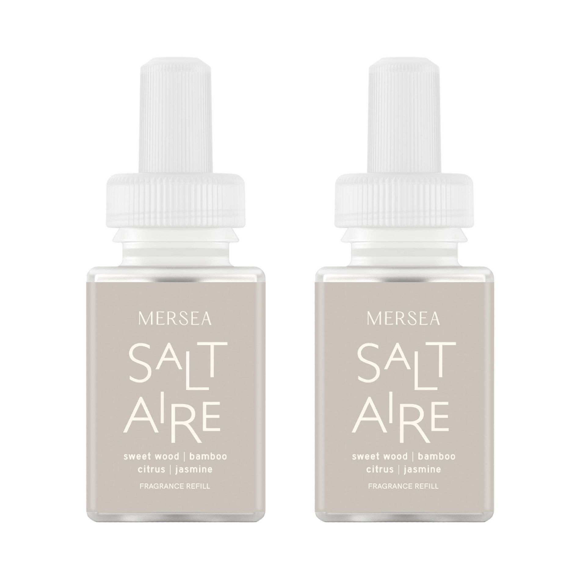 Pura Mersea 2pk Saltaire Smart Vial Fragrance Refills: Jasmine & Citrus Scented Essential Oil Duo for Aromatherapy