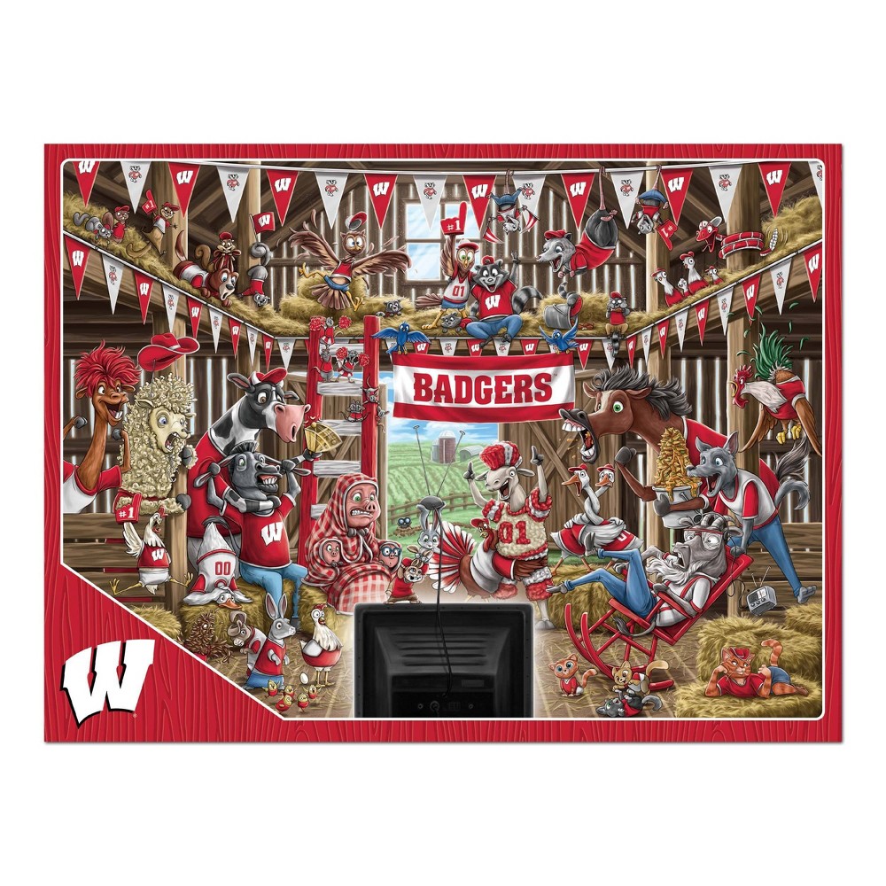Photos - Jigsaw Puzzle / Mosaic NCAA Wisconsin Badgers Barnyard Fans 500pc Puzzle