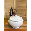 Essential Decor & Beyond White Ceramic Serving Bowl with Lion Head and Lid - 3 of 4