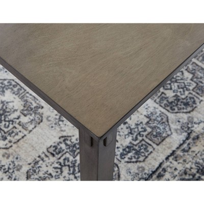 Charcoal Gray 5-Piece Counter Height Dining Set with Textured Upholstery