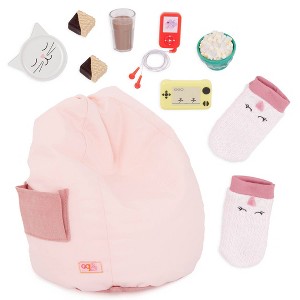 Our Generation Bean Bag Chair Furniture Accessory Set for 18" Dolls - 1 of 4