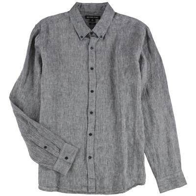 Michael Kors Mens Linen Button Up Shirt