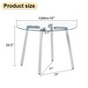 XIYUYEU Round Dining Table with Glass Top Metal Legs for Dining Room - 4 of 4