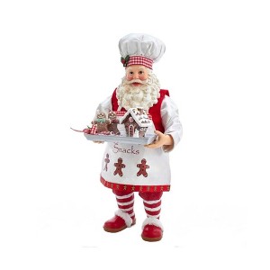 Kurt Adler Fabriche Gingerbread Chef Santa Standing Christmas Figurine, 10.5" - 1 of 4